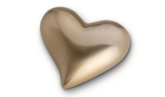 Messing "Keepsake" hart goud kleurig