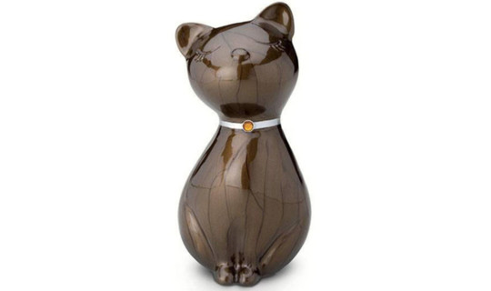 Messing dierenurn "poes" 
